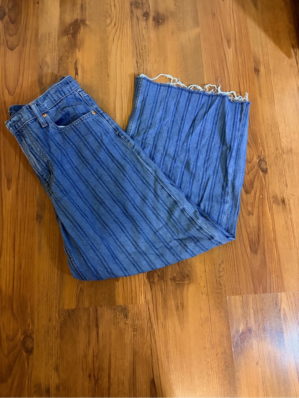 GAP | baggy mid rise jeans | ultra soft | stripes